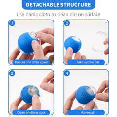 MAXTOOA balle interactive évite les obstacles et se réactive après une pause.
