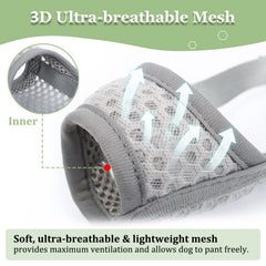 Mayerzon muselière pour chien avec sangle nylon ajustable pour un maintien sûr.