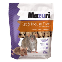 Mazuri bloc-pellets pour rongeurs, forme solide favorisant la mastication et l'alimentation.