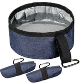 Meanplan bol chien pliable bleu foncé prêt pour voyages et l’eau