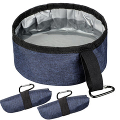 Meanplan bol chien pliable bleu foncé prêt pour voyages et l’eau