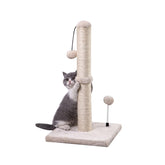 Poteau MECOOL à griffage sisal 22 po beige prêt à l’emploi pour chatons et petits chats.