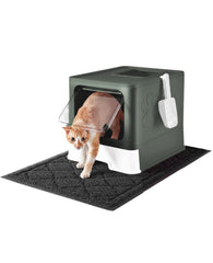 Medario boîte-litière chat ouverte, accès facile et discrétion dans le salon.