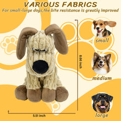 MeetYooo Doudou mouton avec sifflet, jeu durable pour chiots et chiens.