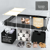 MEEXPAWS cage petits animaux aire-jeux indoor pour sécurité et espace