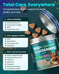 MEGPETS NUTRITION NAD+ gommes molles faciles à mâcher
