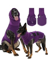 Meifsou gilet anti-anxiété chien capuche — vue avant, soutien rassurant contre le stress