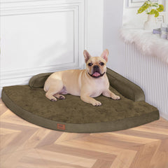 MEKIY grand lit orthopédique chien vue générale pour soutien durable.