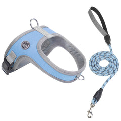 Harnais Mengbei tribe bleu avec maille respirante pour plus de confort pendant les promenades