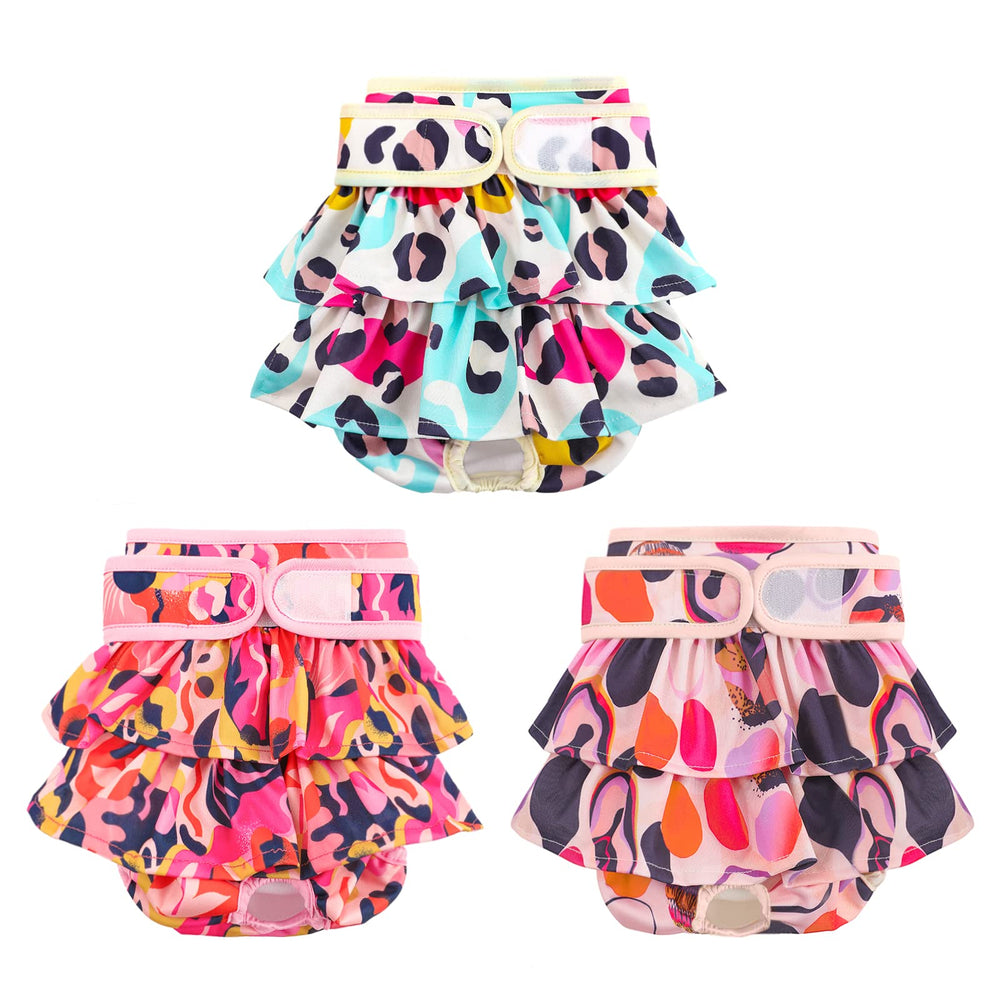 Mengelina couches lavables pour chienne femelle – ensemble 3 paquets, absorption élevée