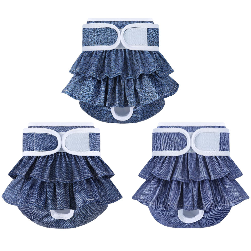 Mengelina couches-pour-chien-femelle XS Jeans — protection discrète lors des sorties