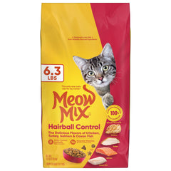 Meow Mix Controle-boules-poils: sac 6,3 lb pour chats adultes.