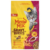 Meow Mix Gravy Bursts croquettes poulet, texture croustillante et jus savoureux