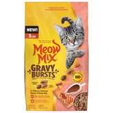 Meow Mix Gravy Bursts au saumon : bouchées croquantes avec sauce, plaisir quotidien