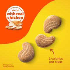 Texture douce des friandises au poulet Meow Mix Irresistibles