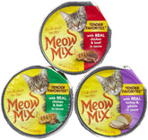 Meow Mix Market Select, ensemble de gobelets, présentation pratique pour le repas.