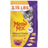 Meow Mix Original Choice, sac croquettes chat, pratique pour repas équilibré quotidien.