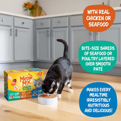 Meow Mix Paté et tranches saumon-thon, goût raffiné et appétit soutenu