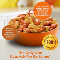 Meow Mix Tender Centers saumon, croquettes à texture double et goût riche pour chats
