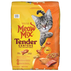 Meow Mix Tender Centers saumon, texture double avec cœur, stimule l'appétit chez les chats adultes