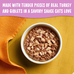 Couvercle facile à retirer Meow Mix Tendres en Sauce.