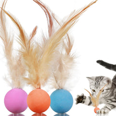 MeowAroma: trio de balles en caoutchouc robustes pour chat, idéale pour l’intérieur.