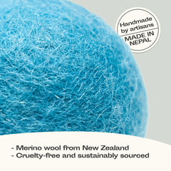 Couleur aquamarine des boules MEOWFIA, texture douce et attrayante pour mâcher et jouer