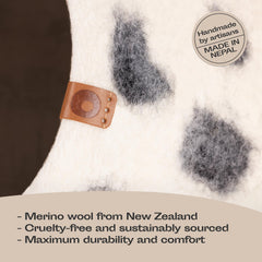Nid MEOWFIA – détail laine mérinos: matière douce et durable pour le quotidien.