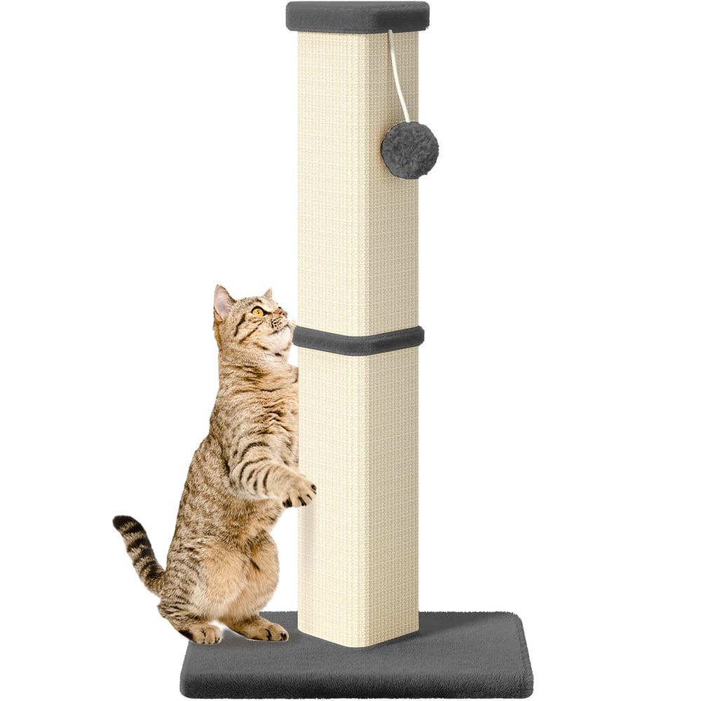MeowHomm Griffoir Colonne Sisal 5pouces: surface de grattage robuste pour chats actifs.