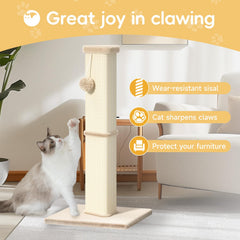 MeowHomm griffoir sisal poteau 5 pouces, surface généreuse