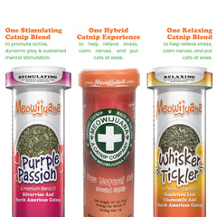 Meowijuana Purrple Passion: bouteille aromatique pour l’énergie ludique.