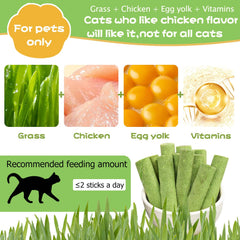 Meowly – Bâtons d’herbe pour chat – Digestion: fibre naturelle soutenant une digestion régulière.