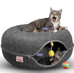 MEOWMATES Peekaboo tunnel chat balle pendante favorise le jeu et l'interaction.