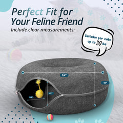 MEOWMATES Peekaboo tunnel chat nettoyage facile permet un entretien rapide.