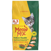 Meow Mix Indoor Health sac-6-3-livre, nutrition complète pour chat adulte.