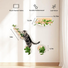 Meowoou étagères murales pour chats, stabilité et sécurité.