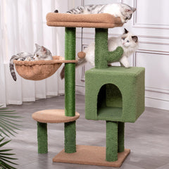 Meowrista arbre-chat cactus 34 pouces, stimule le jeu et l'exercice en intérieur.