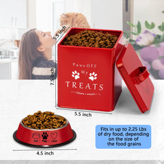 Gamelle rouge brillant Meraki Home pour nourriture sèche ou humide