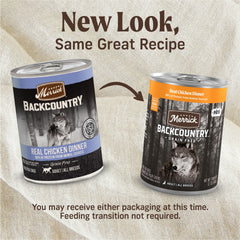 Merrick Backcountry poulet désossé, premier ingrédient protéiné pour muscles maigres.