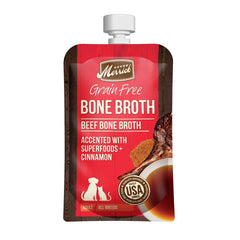 Merrick Bouillon d’Os Bœuf sans céréales, topping humide pour repas plus appétissants.