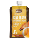Merrick Bouillon Os Poulet, sachet 7oz, hydrate et rehausse les repas chiens et chats.