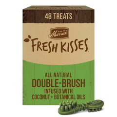 Boîte Merrick Fresh Kisses 48 friandises dentaires pour petits chiens, haleine potentiellement plus fraîche.