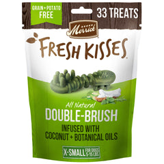 Merrick Fresh Kisses emballage pour petits chiens, haleine plus fraîche après repas.