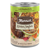 Merrick Kitchen Comforts : boite agneau et riz avec sauce, repas humide savoureux pour chien.
