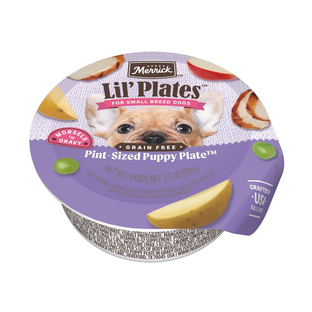 Merrick Lil' Plates: assiette-puppy-petit, repas pratique et appétissant pour chiots.