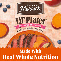 Merrick Lil’ Plates: bouchées crues et croquettes pour varier la texture et le goût.
