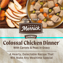 Merrick nourriture humide poulet dans sauce riche et savoureuse.