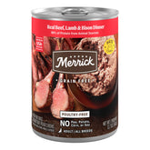 Merrick pâté boeuf agneau bison, repas riche en protéines pour chiens adultes