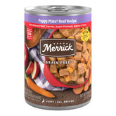 Merrick Puppy Plate avec boeuf désossé, appétence et texture riche pour chiots