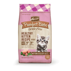 Merrick Purrfect Bistro chaton-poulet-entier : croquettes savoureuses pour croissance saine.